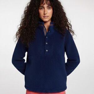 #803. Alpine Design Blue 1/2 Snap Sherpa Pullover NWT